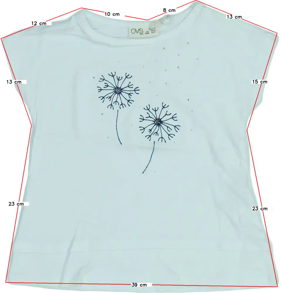 Fehér OVS Póló EU 104 / UK 4 év / US 4T/XS