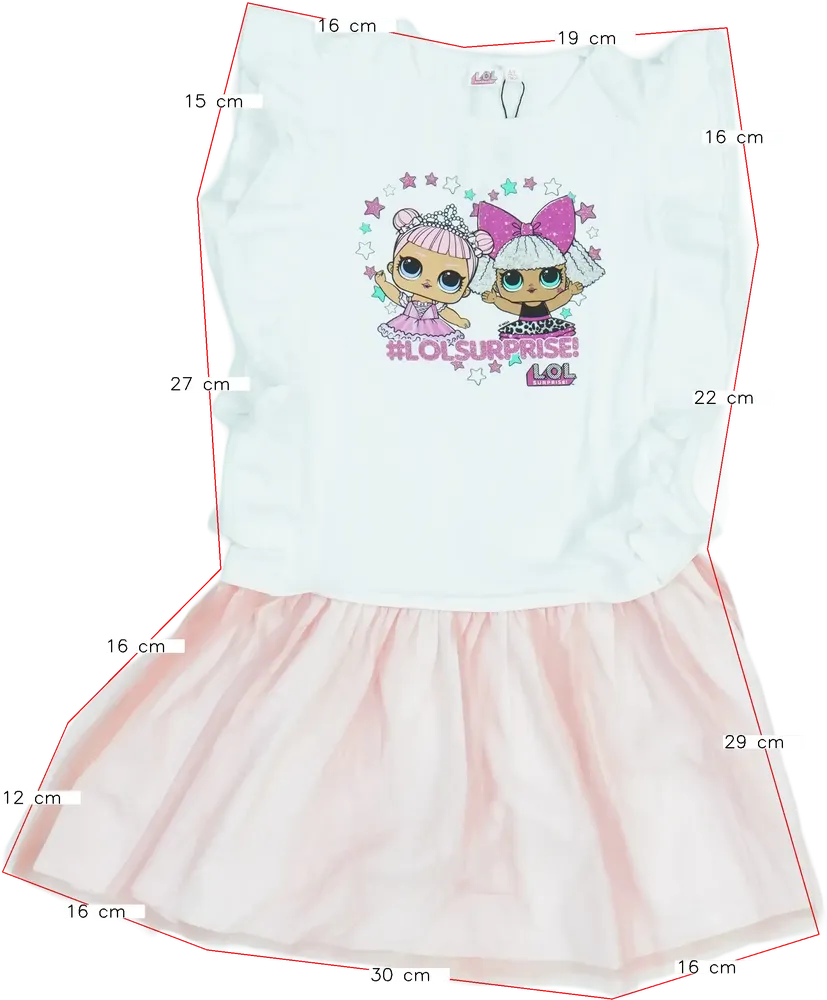 Rózsaszín LOL Ruha EU 134 / UK 9 év / US 9 év/L
