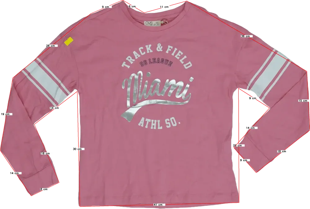 Rózsaszín OVS Hosszú ujjú felső EU 146 / UK 11 év / US 12 év/L