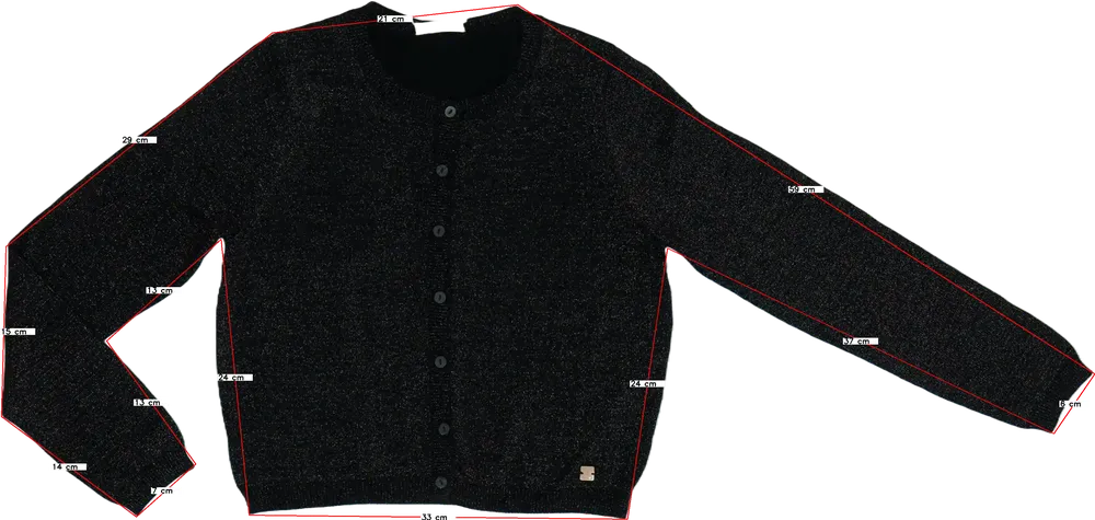 Fekete OVS Kardigán EU 158 / UK 13 év / US 14 év/XL