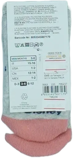 Szürke Disney Zokni EU 68 / UK 3-6 hónap / US 3-6 hónap