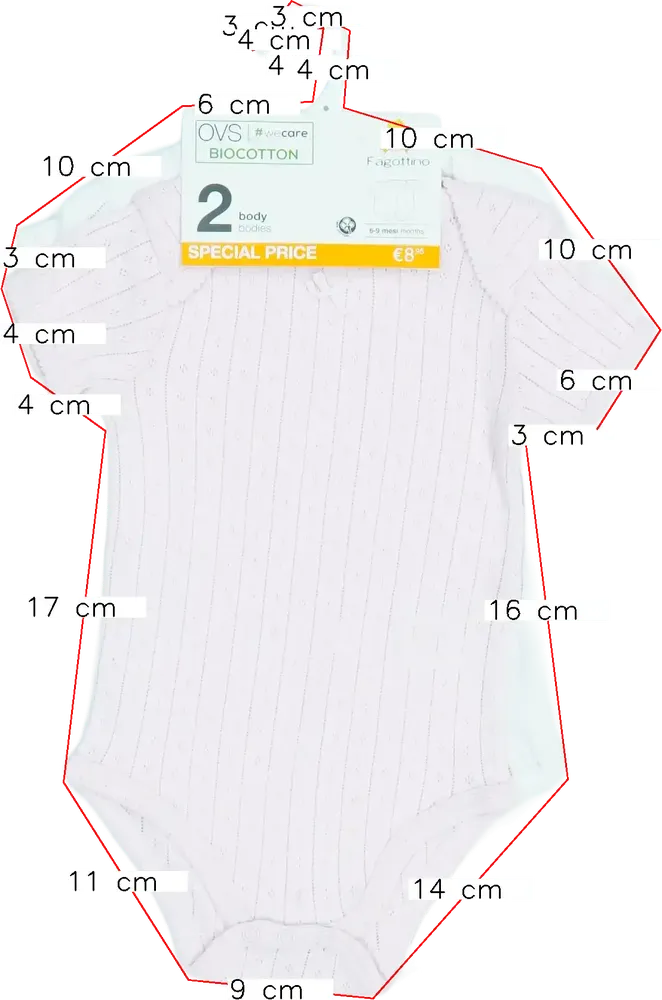 Rózsaszín OVS - Fagottino Csomag - Body EU 68 / UK 3-6 hónap / US 3-6 hónap