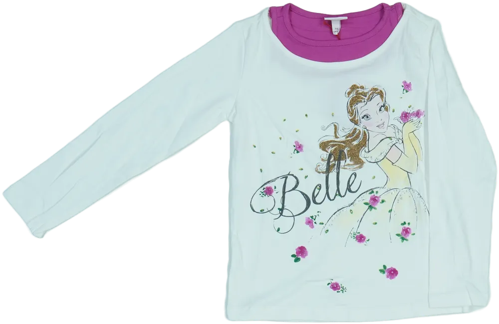 Fehér Disney Hosszú ujjú felső EU 128 / UK 8 év / US 8 év/M