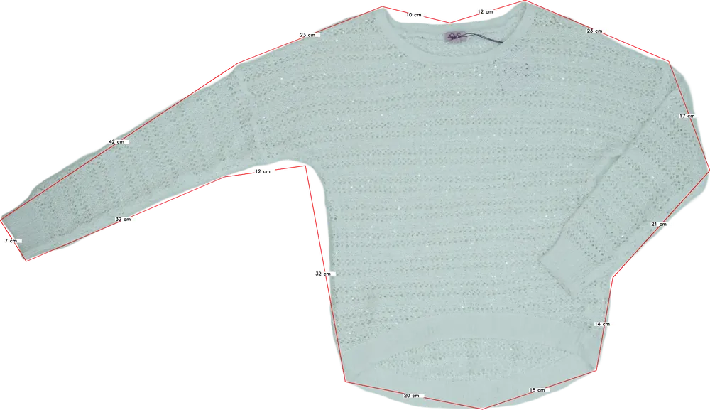 Fehér Benetton Kötött pulcsi EU 146 / UK 11 év / US 12 év/L