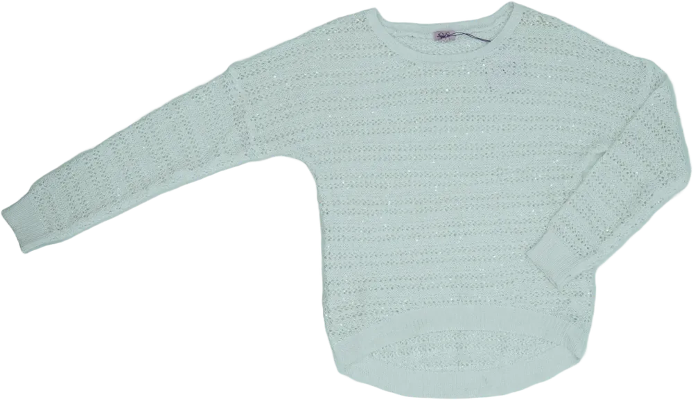 Fehér Benetton Kötött pulcsi EU 146 / UK 11 év / US 12 év/L