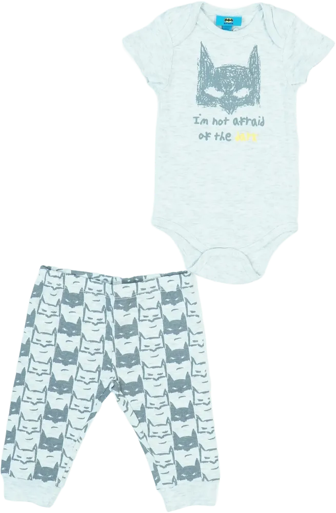 Szürke Batman 2 részes szett - Felsőruházat és nadrág EU 62 / UK 0-3 hónap / US 0-3 hónap