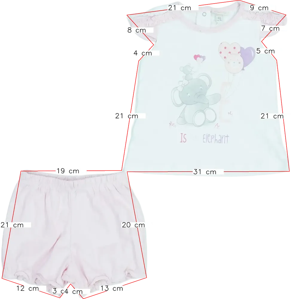 Többszínű OVS - Fagottino 2 részes szett - Felsőruházat és nadrág EU 80 / UK 9-12 hónap / US 12 hónap