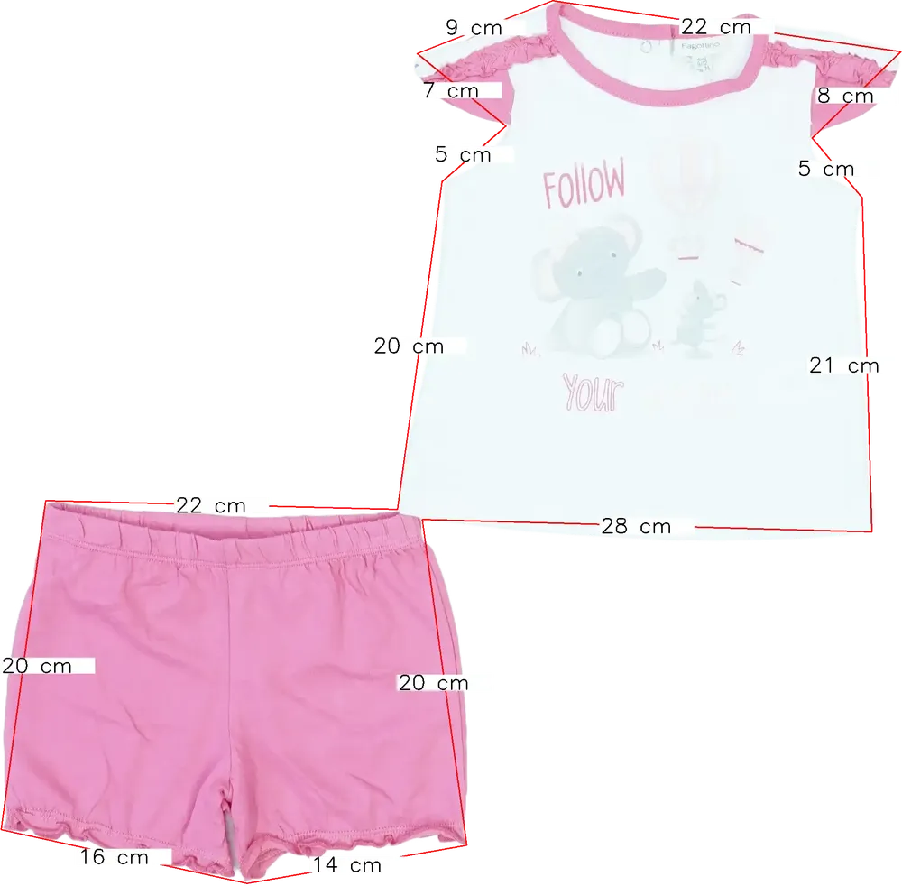 Multicoloured OVS - Fagottino 2-piece set - Top &amp; Bottom EU 80 / UK 9-12 months / US 12 months