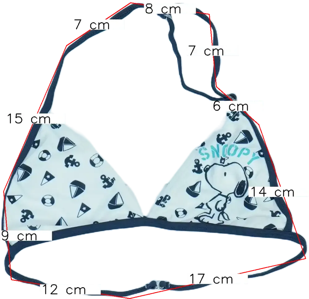 Fehér Peanuts Bikini felső EU 164 / UK 14 év / US 14 év/XL