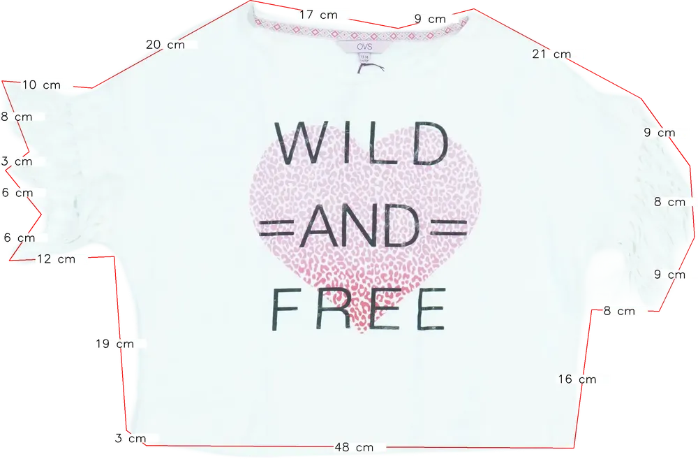 Fehér OVS Póló EU 164 / UK 14 év / US 14 év/XL