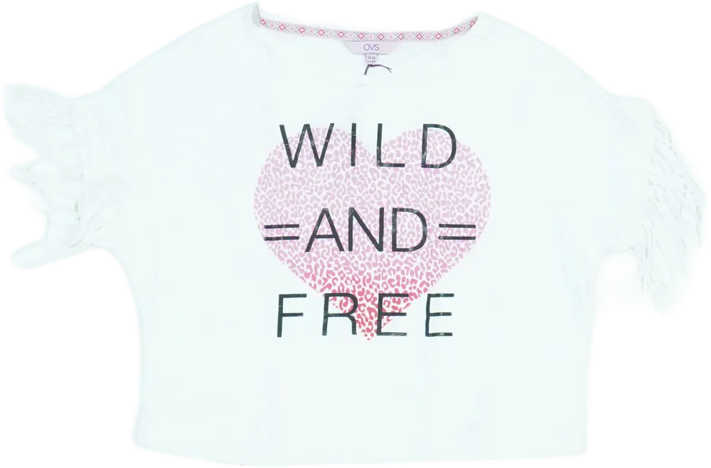 Fehér OVS Póló EU 164 / UK 14 év / US 14 év/XL