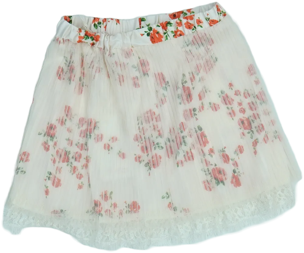 Fehér Gaialuna Szoknya EU 128 / UK 8 év / US 8 év/M
