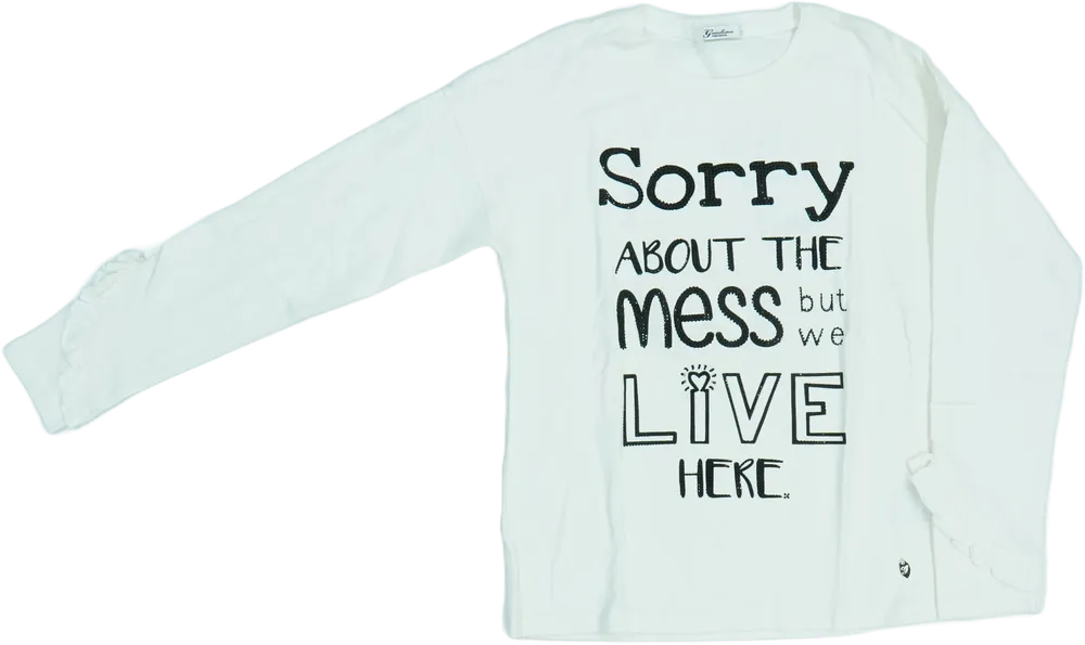 Fehér Gaialuna Hosszú ujjú felső EU 134 / UK 9 év / US 9 év/L