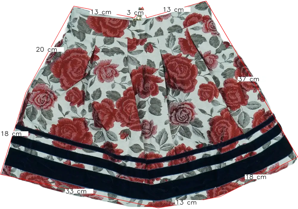 Többszínű Gaialuna Szoknya EU 134 / UK 9 év / US 9 év/L