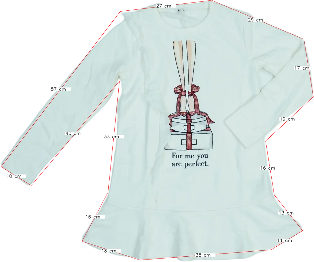 Fehér Gaialuna Ruha EU 146 / UK 11 év / US 12 év/L