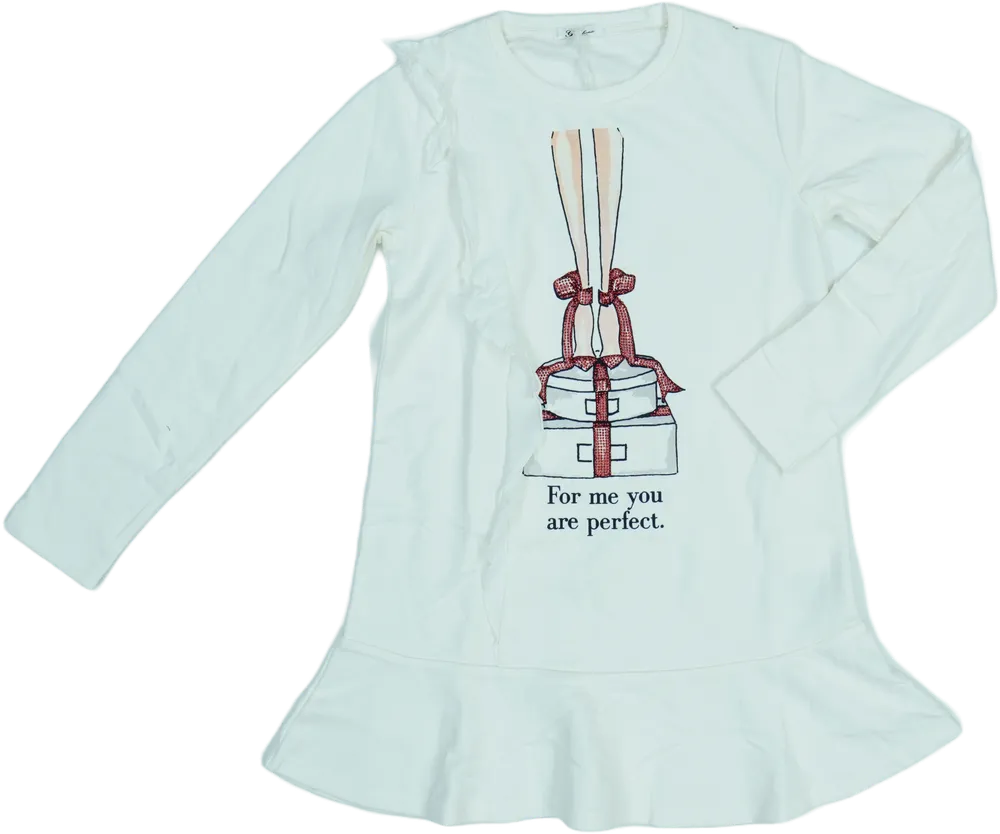 Fehér Gaialuna Ruha EU 146 / UK 11 év / US 12 év/L