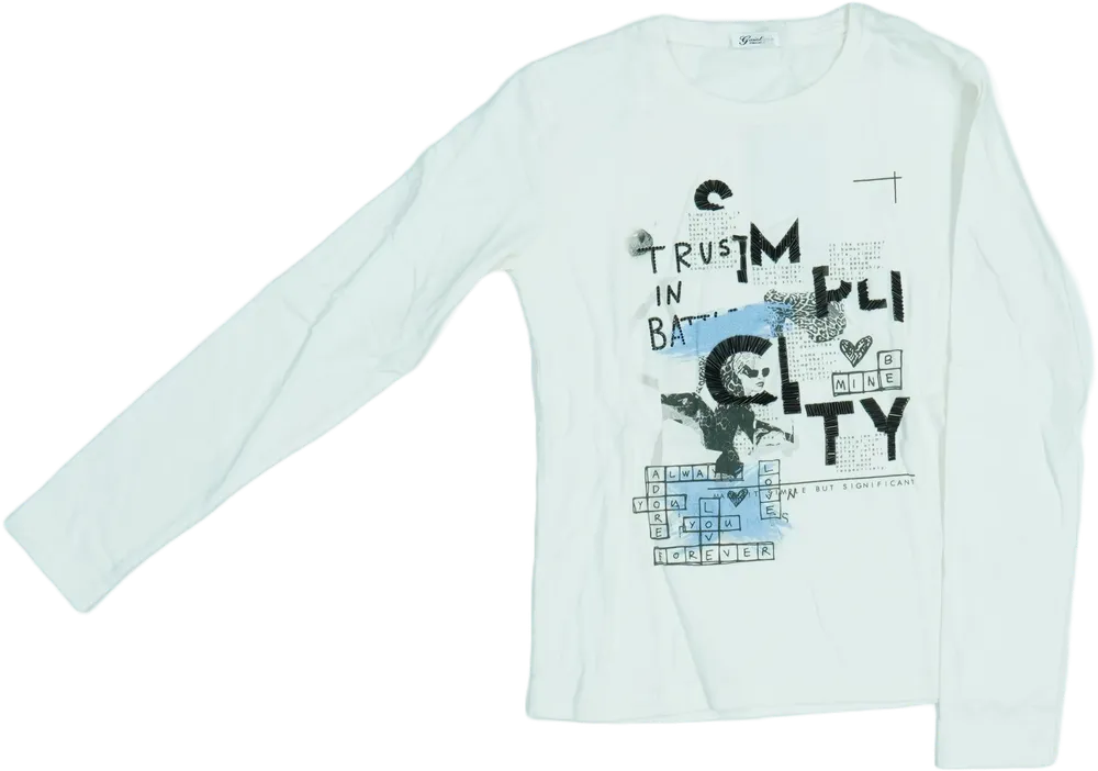 Fehér Gaialuna Hosszú ujjú felső EU 146 / UK 11 év / US 12 év/L