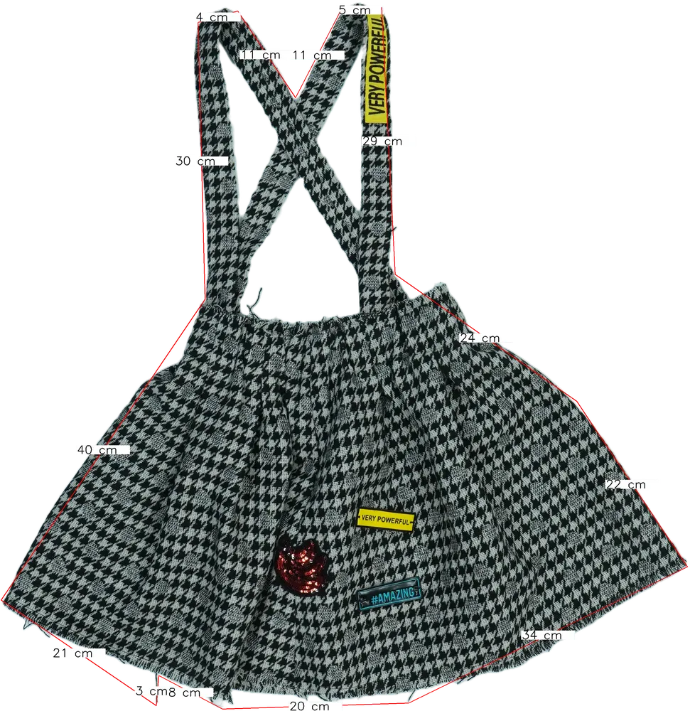 Zöld Gaialuna Kantáros szoknya EU 134 / UK 9 év / US 9 év/L