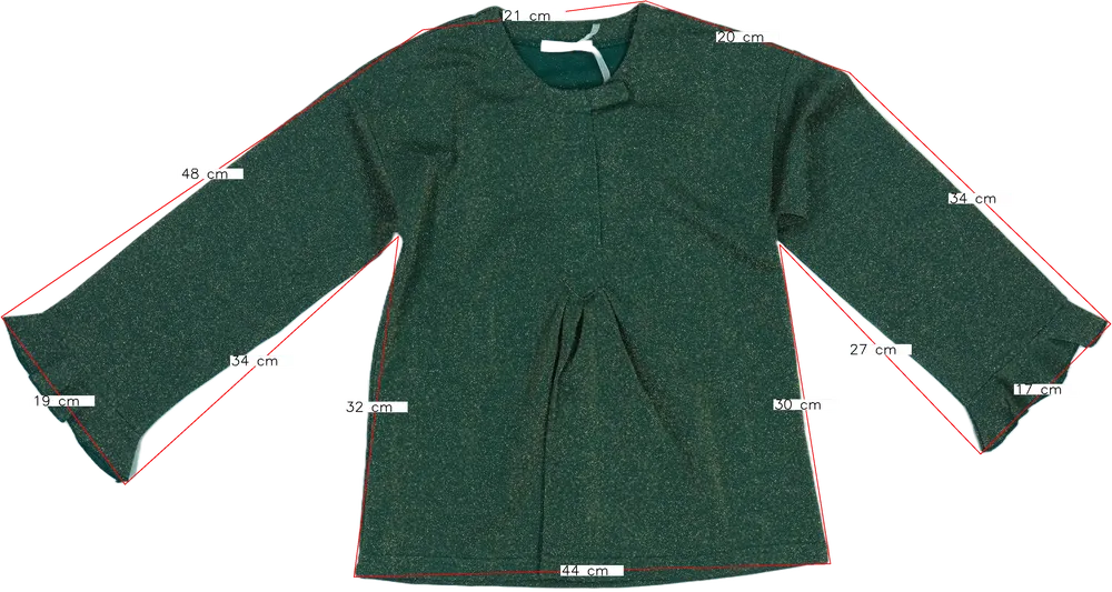 Zöld Gaialuna Blúz EU 134 / UK 9 év / US 9 év/L