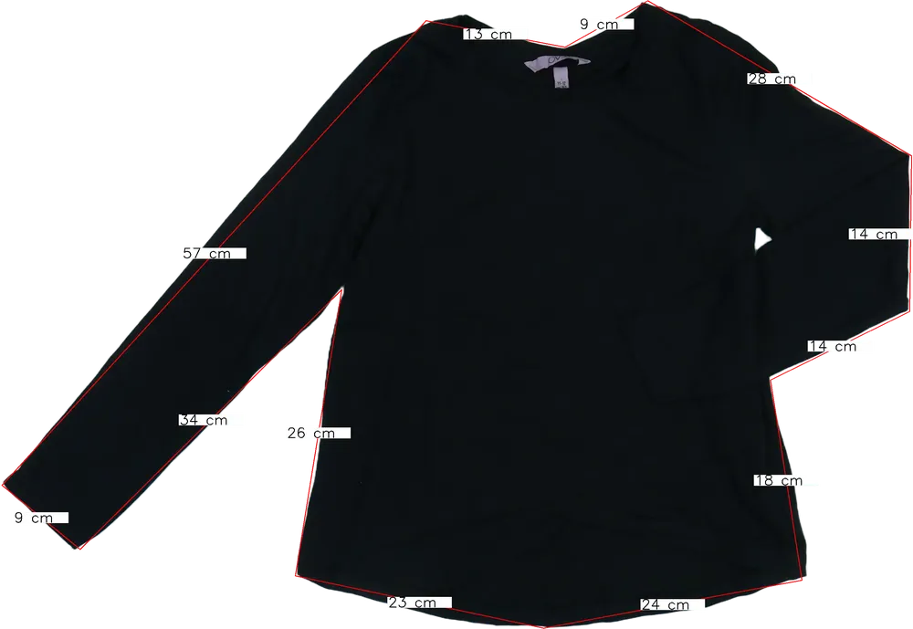 Fekete OVS Hosszú ujjú felső EU 152 / UK 12 év / US 12 év/L