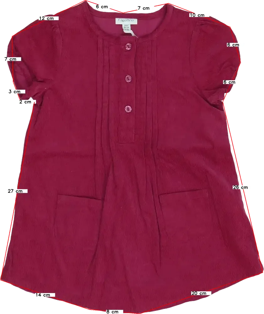 Rózsaszín OVS - Fagottino Ruha EU 92 / UK 2 év / US 2T