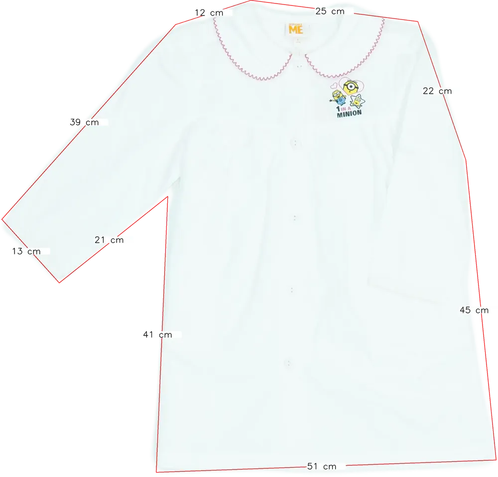 Fehér Despicable Me Ruha EU 116 / UK 6 év / US 6 év/S