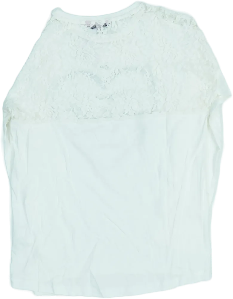 Fehér OVS Hosszú ujjú felső EU 158 / UK 13 év / US 14 év/XL