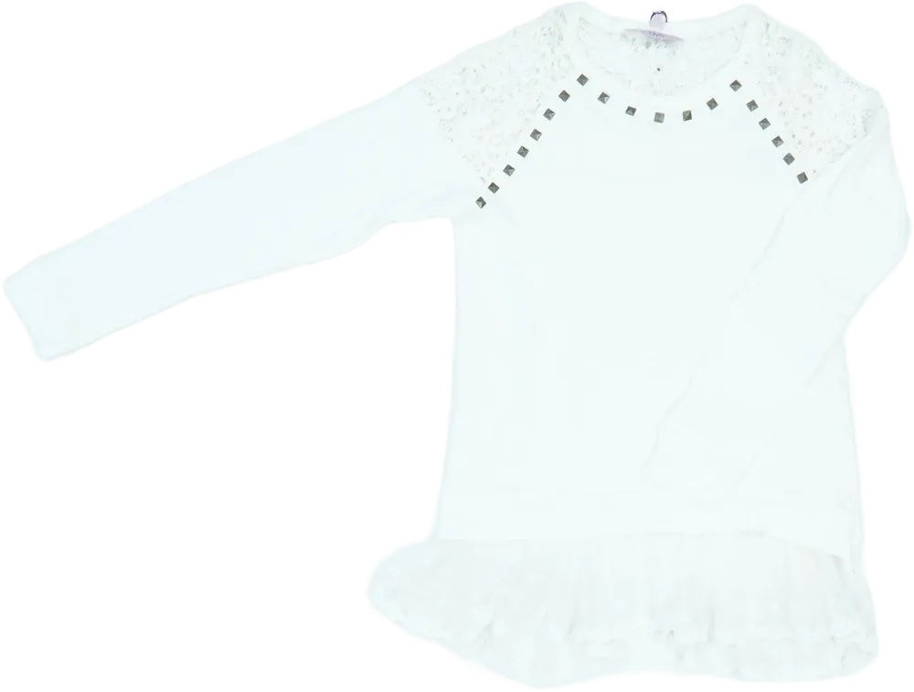 Fehér OVS Pulóver EU 164 / UK 14 év / US 14 év/XL