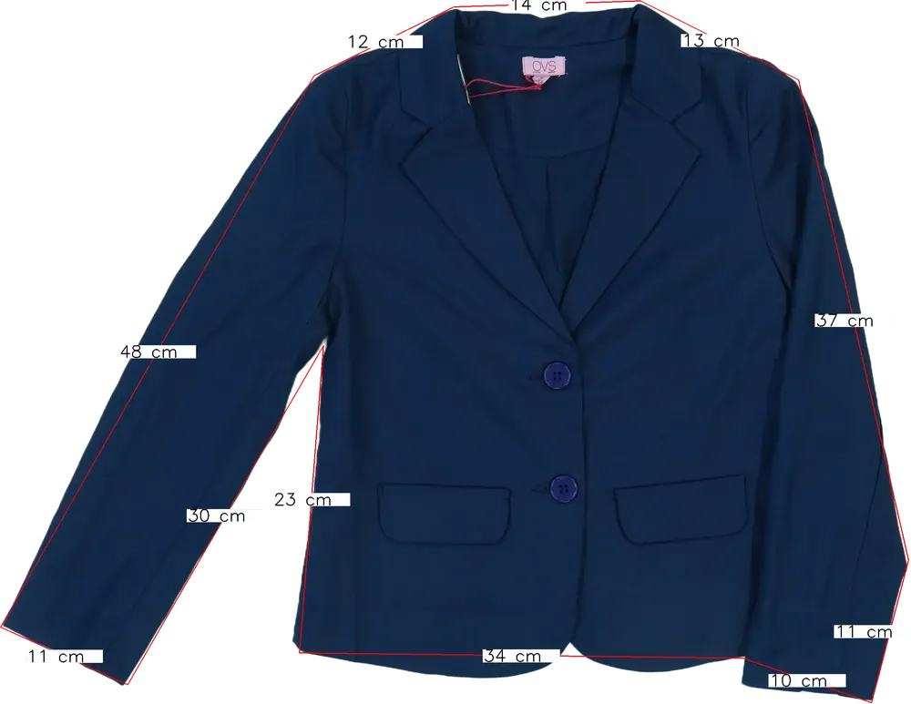 Kék OVS Blézer és Zakó EU 128 / UK 8 év / US 8 év/M
