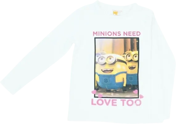 White Despicable Me Long sleeve top EU 140 / UK 10 years / US 10 years/L