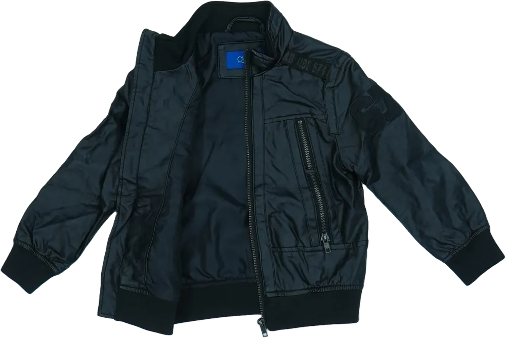 Fekete OVS Bőrkabát EU 98 / UK 3 év / US 3T