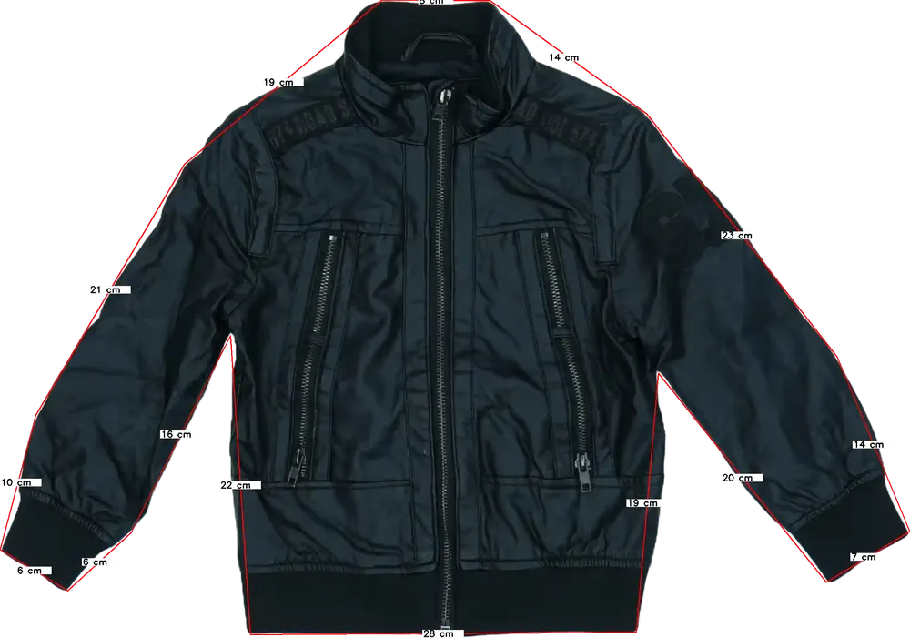 Fekete OVS Bőrkabát EU 98 / UK 3 év / US 3T