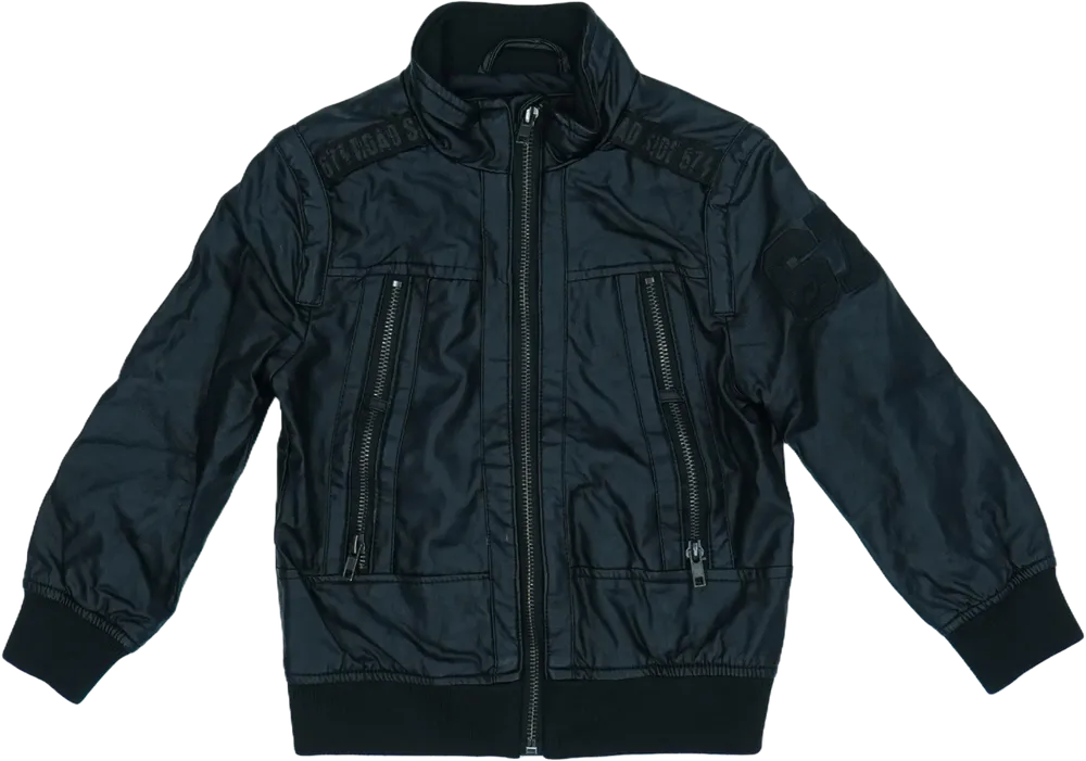 Fekete OVS Bőrkabát EU 98 / UK 3 év / US 3T