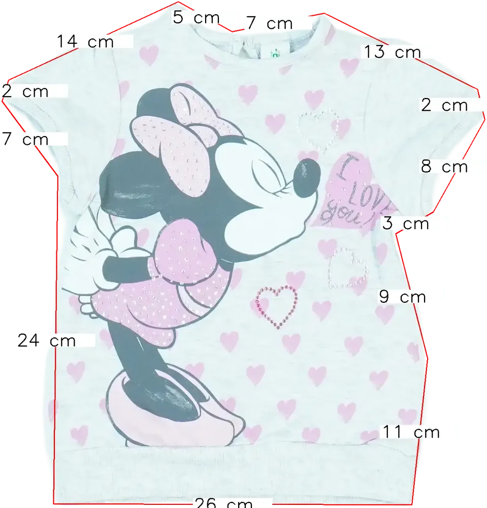 Szürke Disney Póló EU 74 / UK 6-9 hónap / US 6-9 hónap