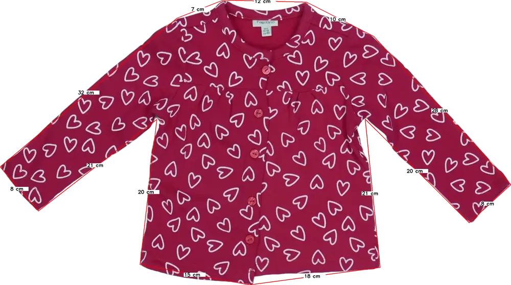 Rózsaszín OVS - Fagottino Kardigán EU 80 / UK 9-12 hónap / US 12 hónap