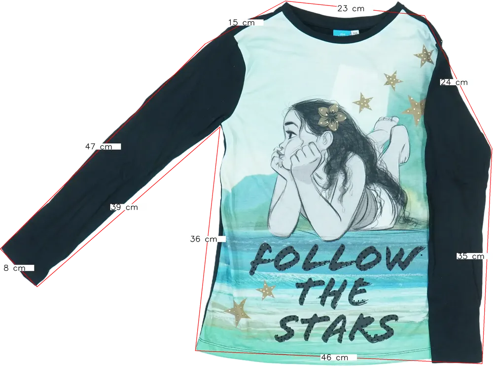 Zöld Disney Hosszú ujjú felső EU 152 / UK 12 év / US 12 év/L