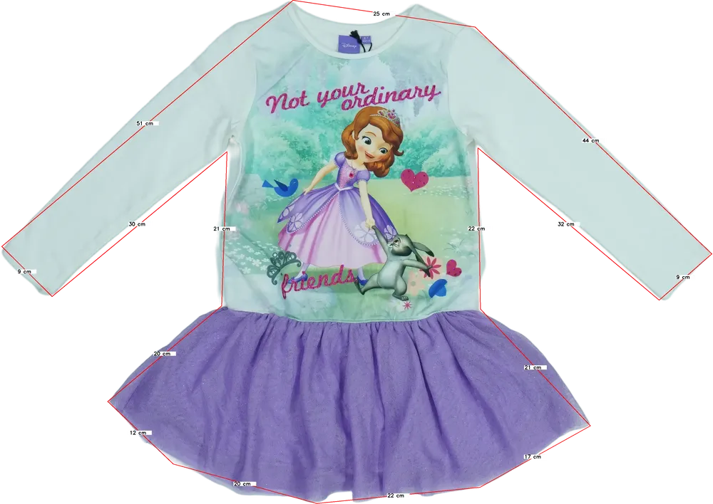 Lila Disney Ruha EU 122 / UK 7 év / US 7 év/M