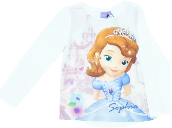 Fehér Disney Hosszú ujjú felső EU 122 / UK 7 év / US 7 év/M