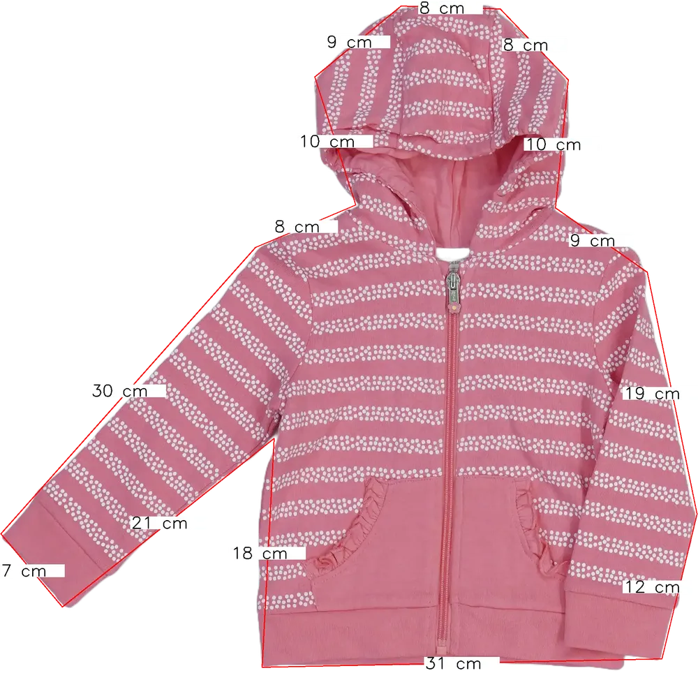 Rózsaszín OVS - Fagottino Kapucnis pulóver EU 86 / UK 12-18 hónap / US 18 hónap