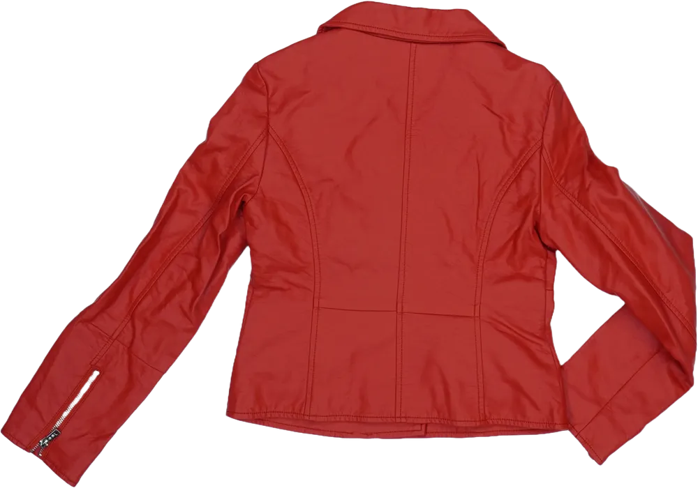 Piros OVS Bőrkabát EU 152 / UK 12 év / US 12 év/L