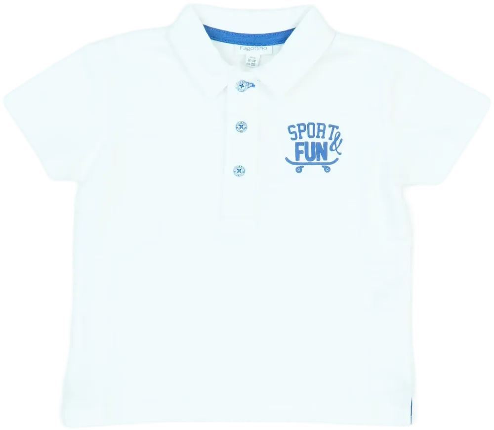 Fehér OVS - Fagottino Galléros póló EU 86 / UK 12-18 hónap / US 18 hónap