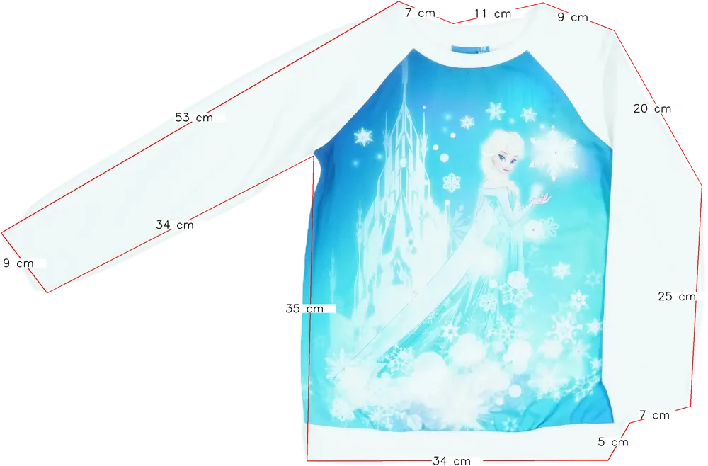 Fehér Disney Pulóver EU 128 / UK 8 év / US 8 év/M