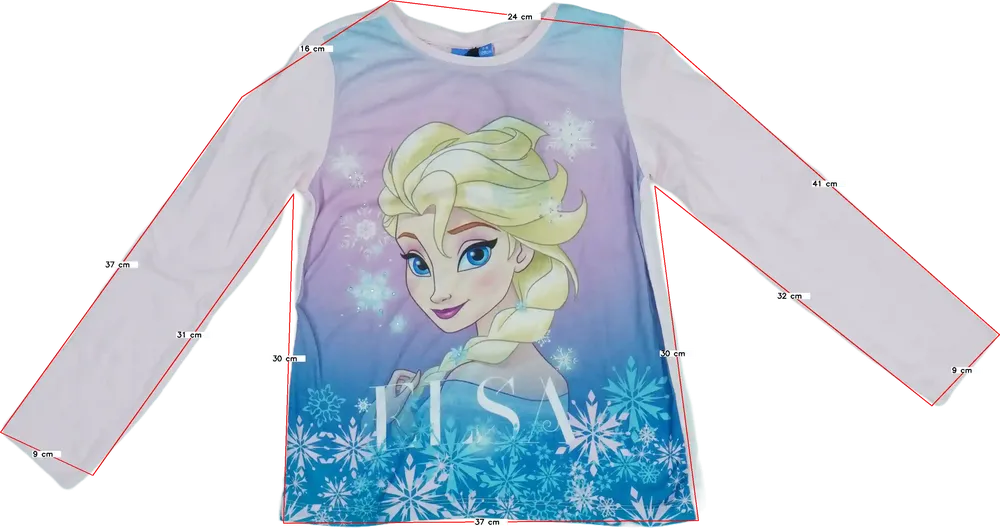 Rózsaszín Disney Hosszú ujjú felső EU 128 / UK 8 év / US 8 év/M