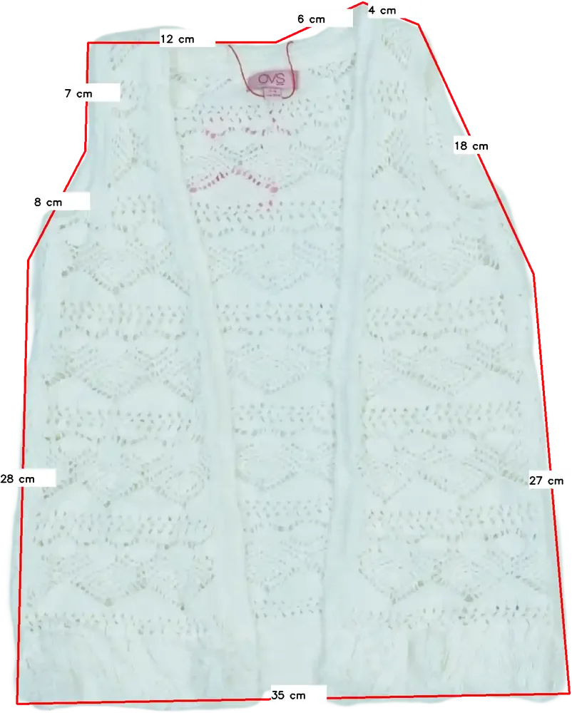 Fehér OVS Mellény EU 104 / UK 4 év / US 4T/XS