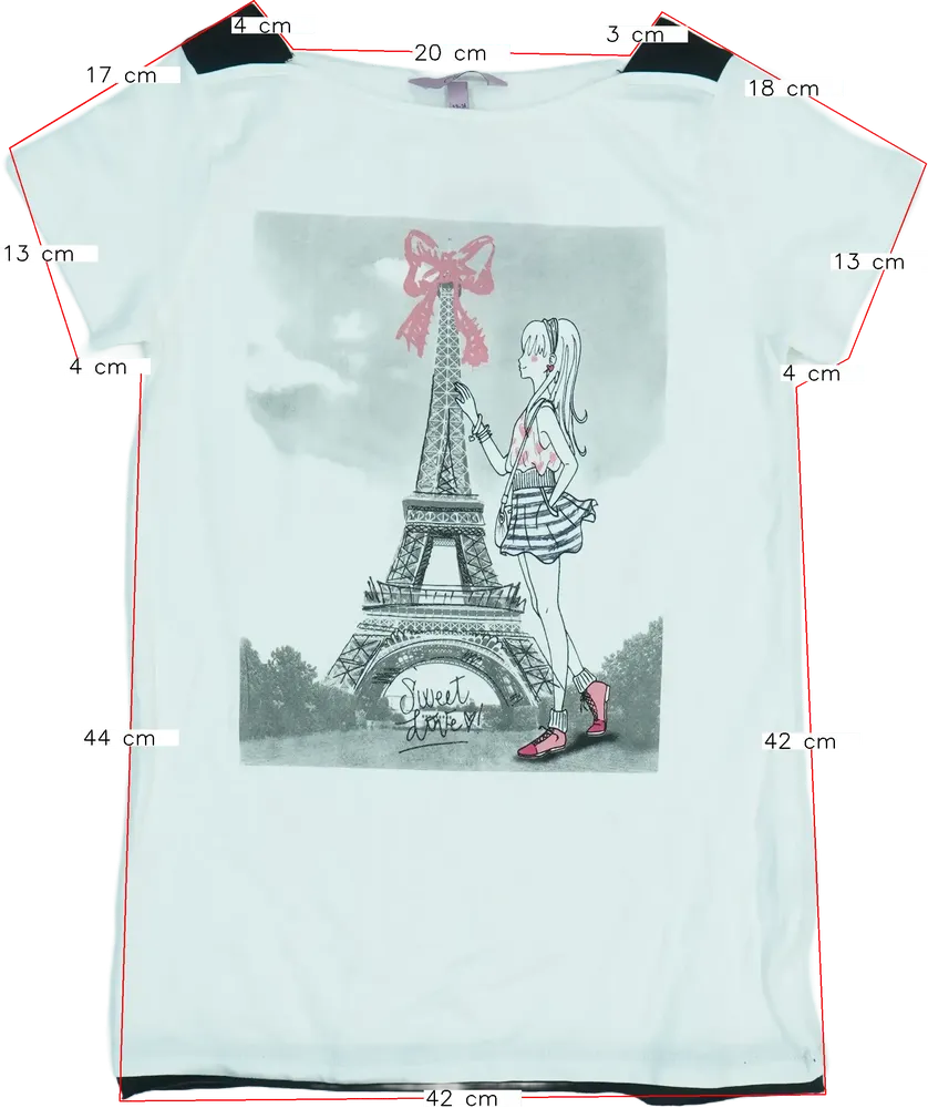 Fehér OVS Póló EU 164 / UK 14 év / US 14 év/XL