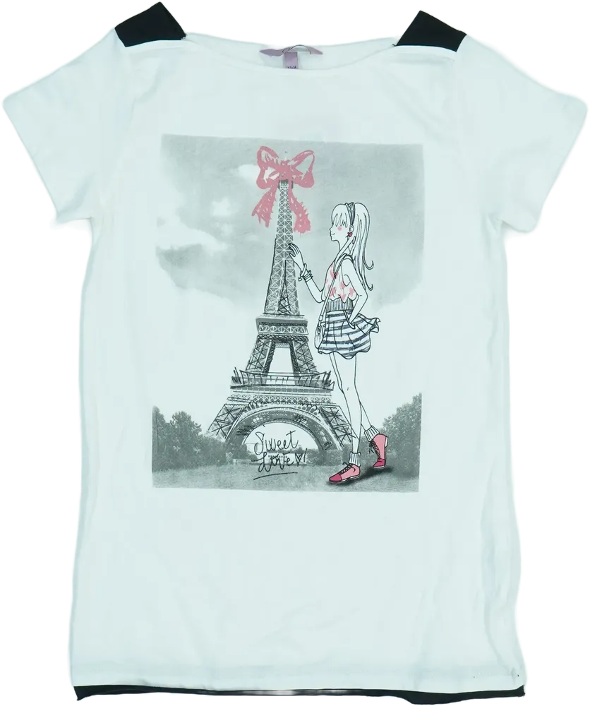 Fehér OVS Póló EU 164 / UK 14 év / US 14 év/XL