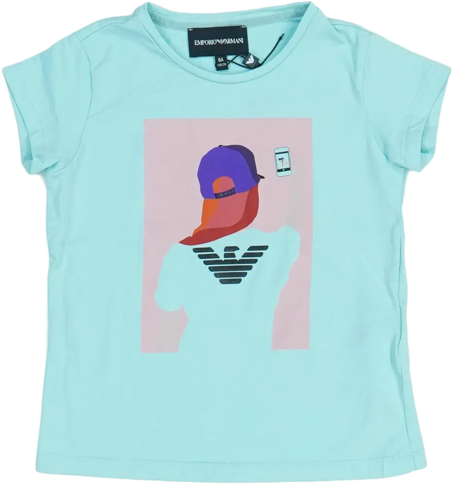 Kék Emporio Armani Póló EU 116 / UK 6 év / US 6 év/S