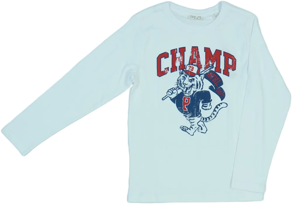 Fehér OVS Hosszú ujjú felső EU 134 / UK 9 év / US 9 év/L