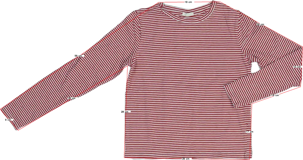 Piros OVS Hosszú ujjú felső EU 158 / UK 13 év / US 14 év/XL