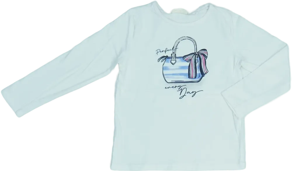 Fehér OVS Hosszú ujjú felső EU 116 / UK 6 év / US 6 év/S